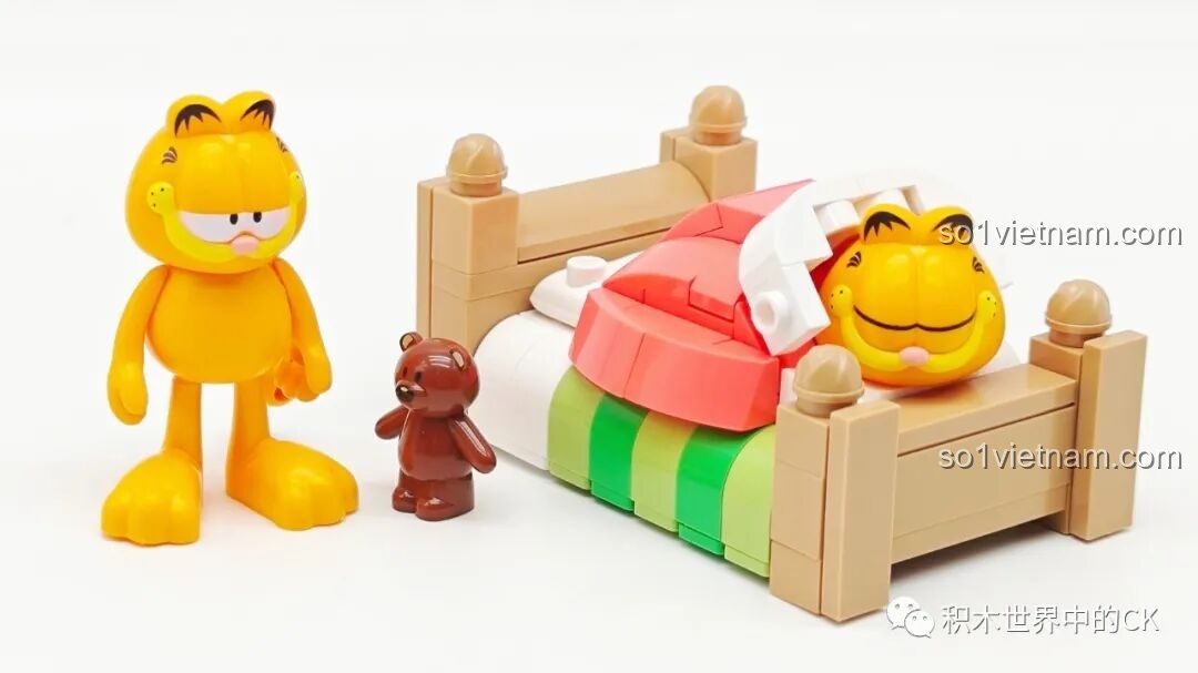 Chi tiết các mảnh ghép nhỏ của bộ lắp ráp Garfield Sluban
