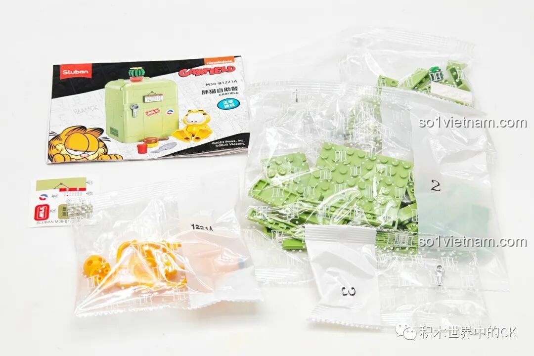 Mở hộp mẫu tủ lạnh Garfield Sluban