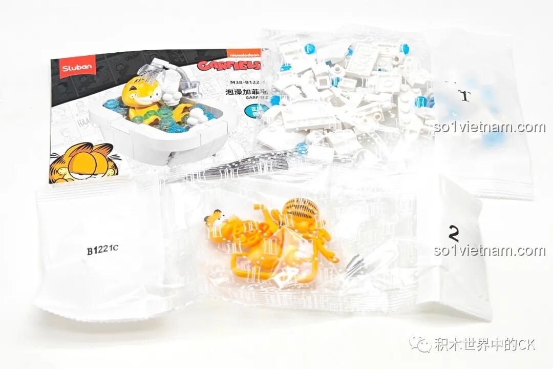 Mô hình Garfield và bắp rang bơ Sluban