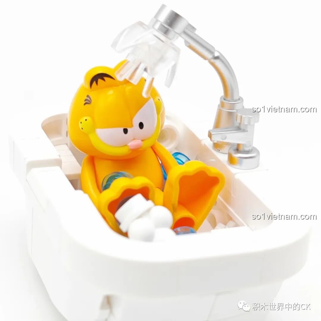 Mô hình giường ngủ Garfield Sluban hoàn chỉnh