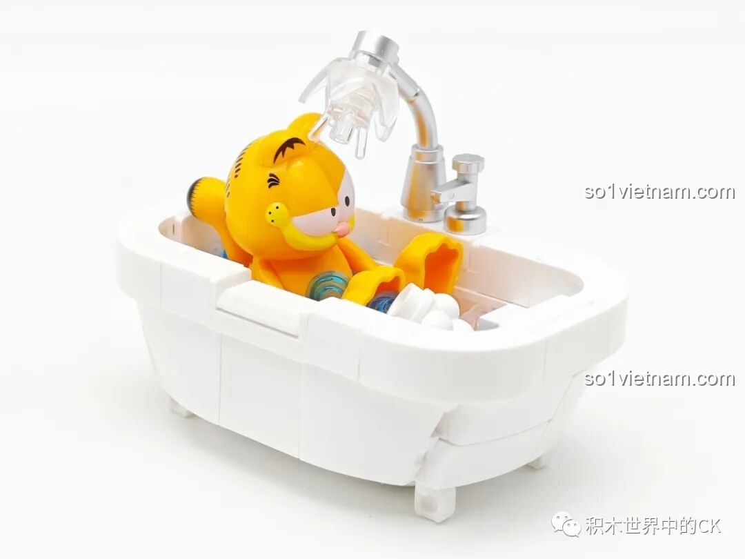 Mở hộp mẫu giường ngủ Garfield Sluban