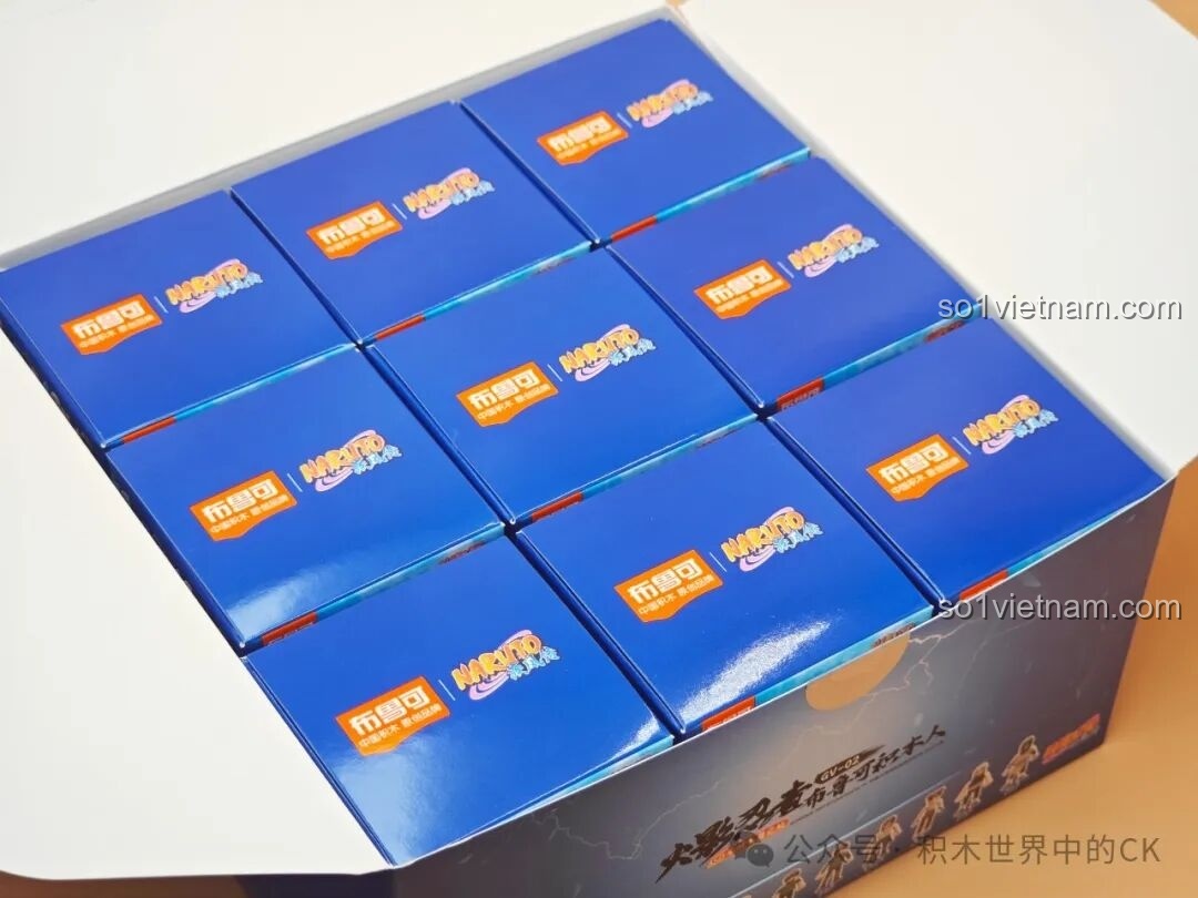 Các túi nhỏ chứa mảnh ghép bên trong hộp bộ lắp ghép Naruto BLOKEES 71061