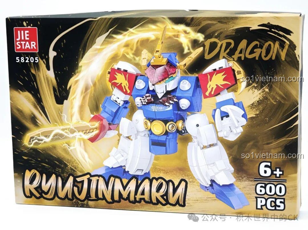 Bộ lắp ghép Robot Rồng Thần RyuJinMaru JIESTAR 58205 cầm kiếm năng lượng