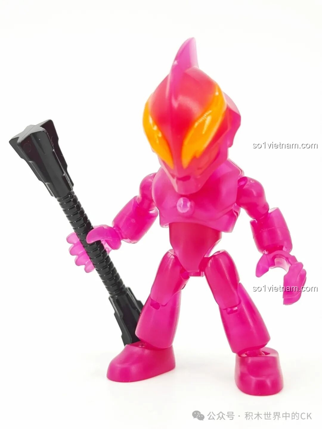Robot Gokai Oh đứng cạnh một chiến binh khác từ bộ lắp ráp Anh Hùng Tổng Động Viên