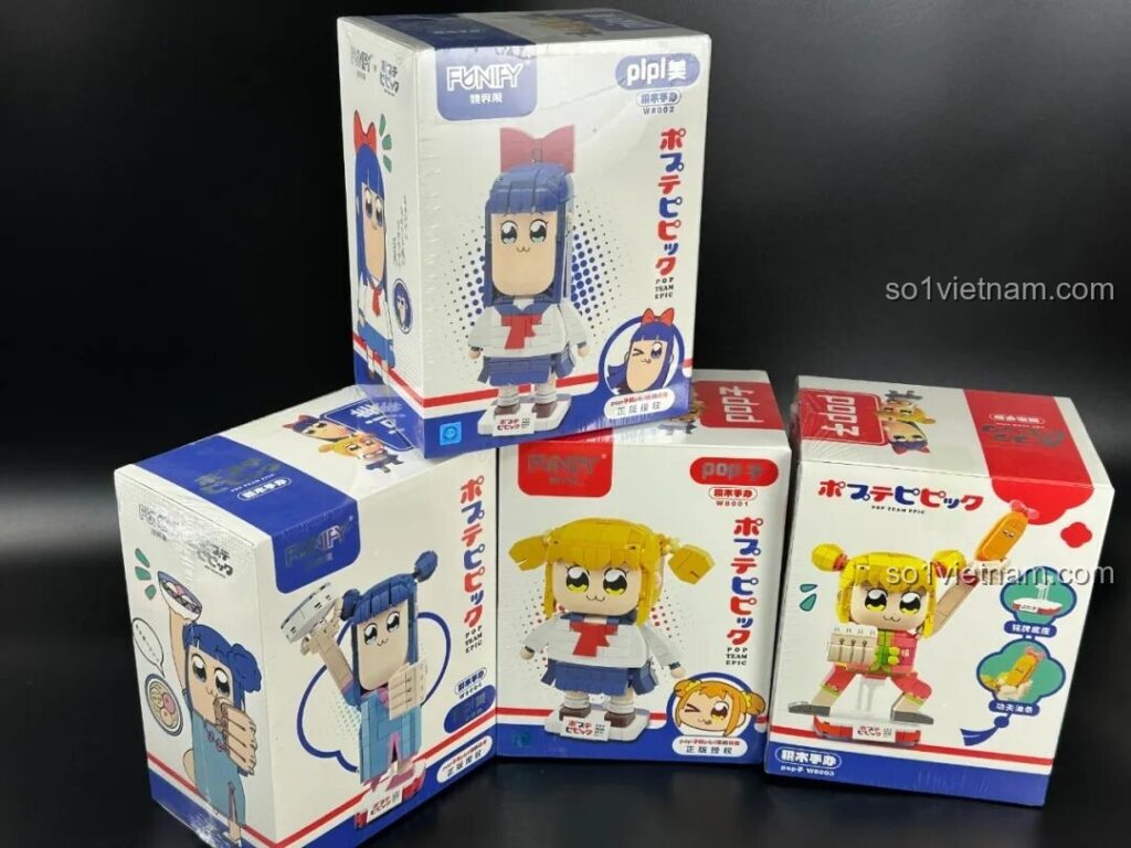 Hộp đựng bộ lắp ráp Pop Team Epic FUNIFY với hình ảnh Popuko và Pipimi