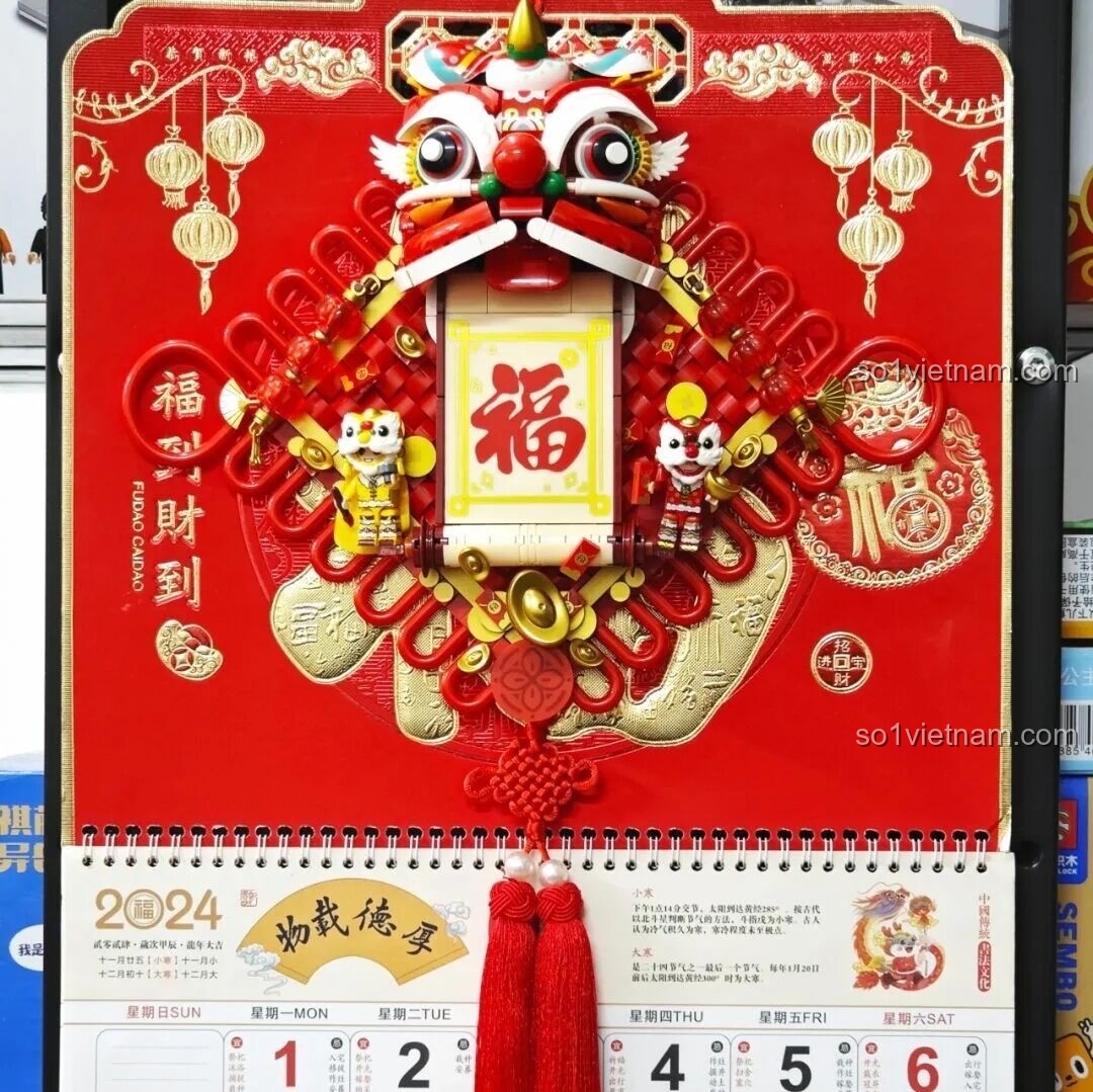 Mô hình SEMBO 605044 Phúc Lộc Song Toàn đã hoàn thiện