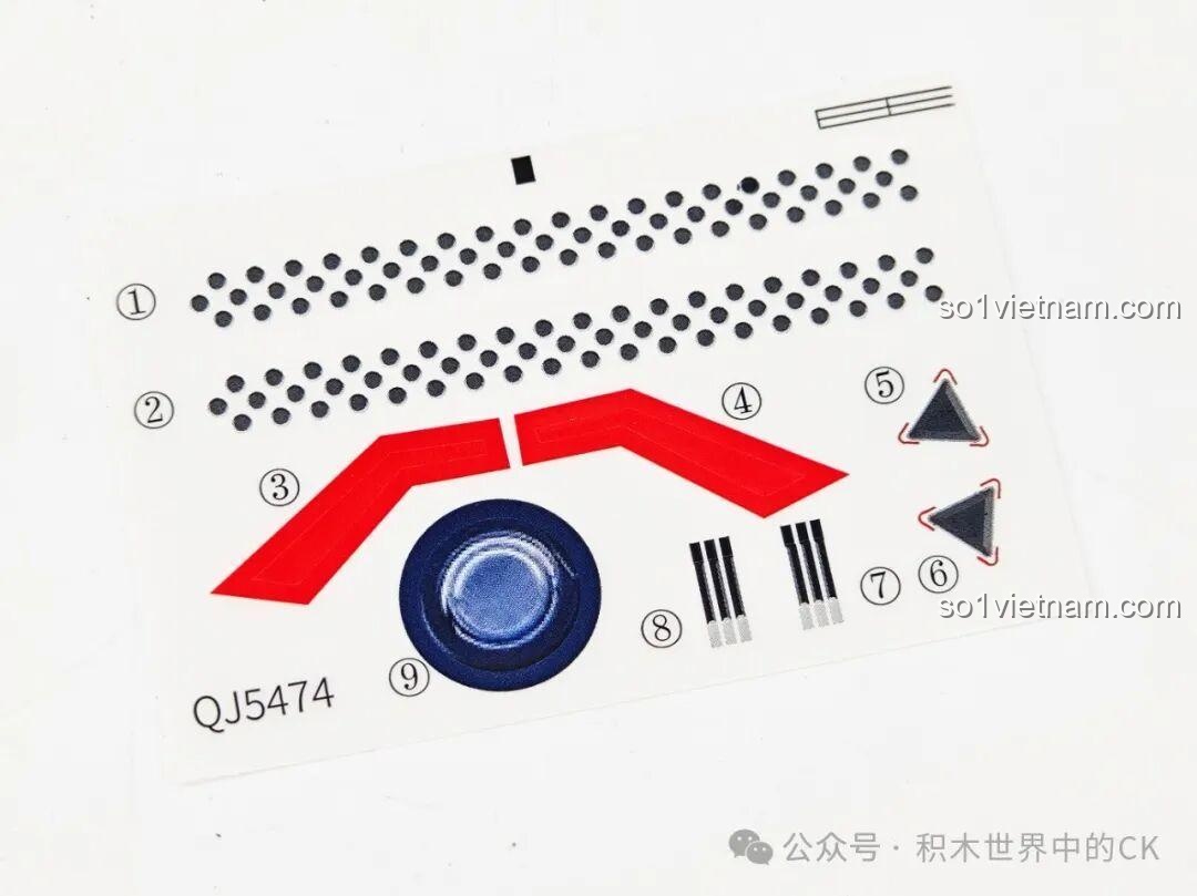 Sách hướng dẫn lắp ráp chi tiết của bộ Tàu Chiến Titanium QJ5474