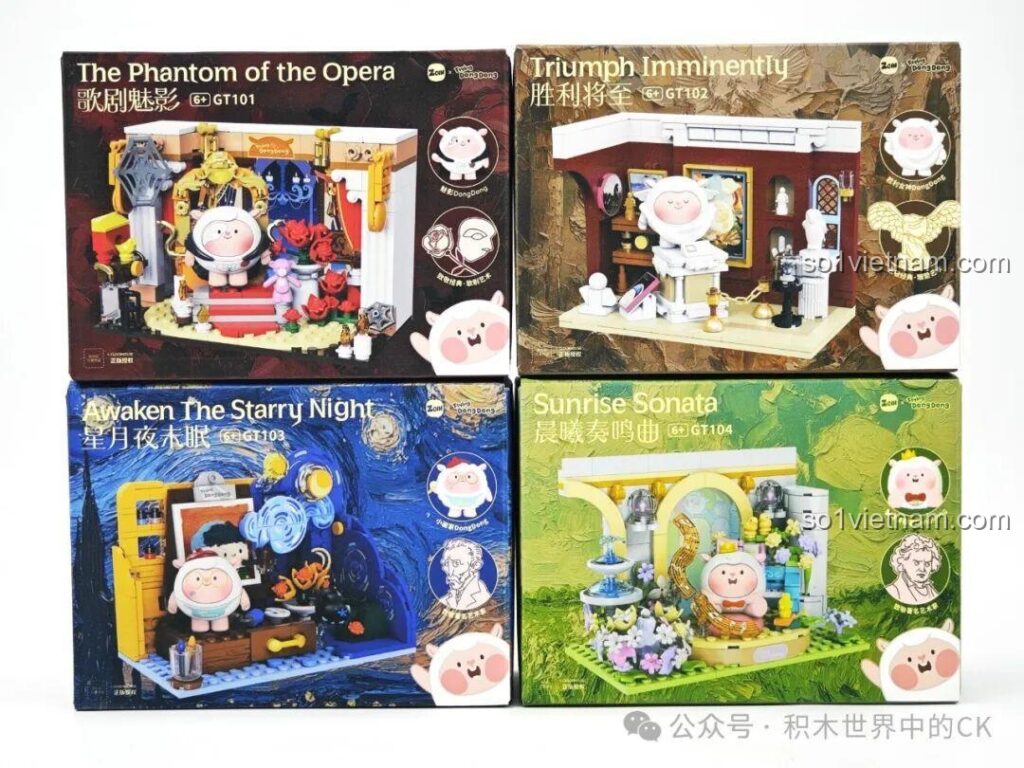 Tổng hợp 4 mẫu bộ lắp ráp Zoin Art Series: The Phantom of the Opera, Triumph Imminently, Awaken The Starry Night, Sunrise Sonata