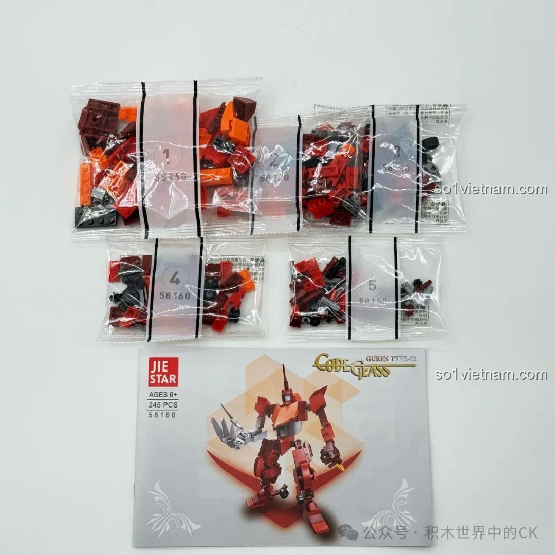 Mô hình Cơ Giáp Lancelot JIESTAR 58161 tư thế vung kiếm