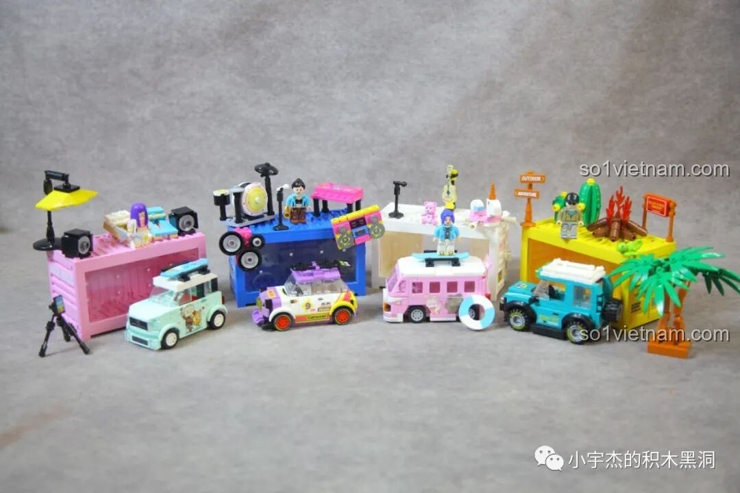 Bộ sưu tập Sembo Famous Car World với 4 chủ đề đa dạng, từ nhạc rock, lửa trại, bãi biển đến biểu diễn đường phố.