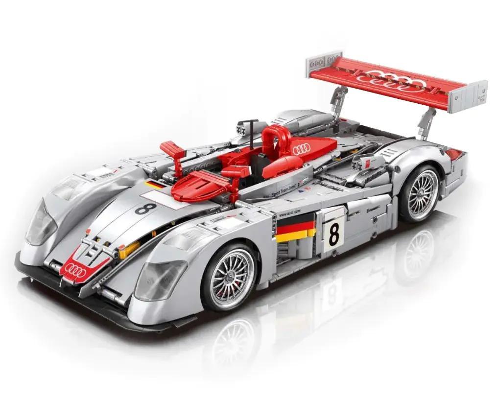 Bộ lắp ghép xe đua Audi R8 LMP 2000 Bole Brick YC-23044, mô hình tỉ lệ 1:10 chi tiết cao cho con trai 14 tuổi, giá tốt.