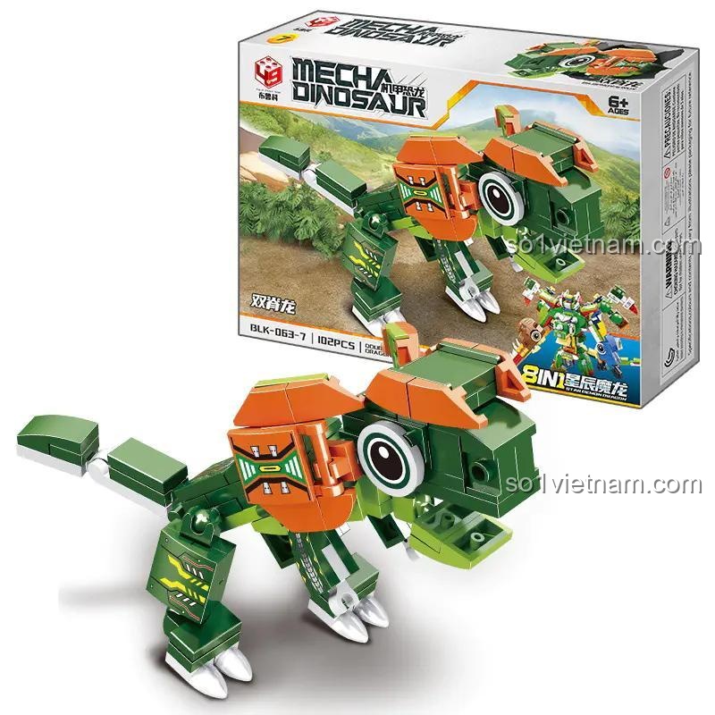 Gói đồ chơi Brukko BLK-063 Mecha Dinosaur Pterodactyl máy 831 mảnh cho bé trai 6 tuổi