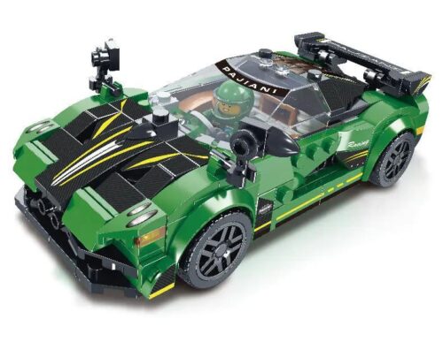 Brukko BLK-075 Siêu xe Pagani, mô hình xe thể thao màu xanh lá, 317 chi tiết, đồ chơi lắp ráp cho bé trai 6 tuổi