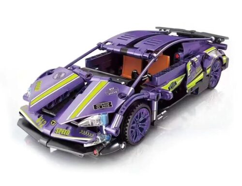 Siêu xe Lamborghini Tím Tự Lắp Ráp BLK-069 405 Mảnh - Đồ chơi lắp ráp kỹ thuật cho bé trai 6 tuổi