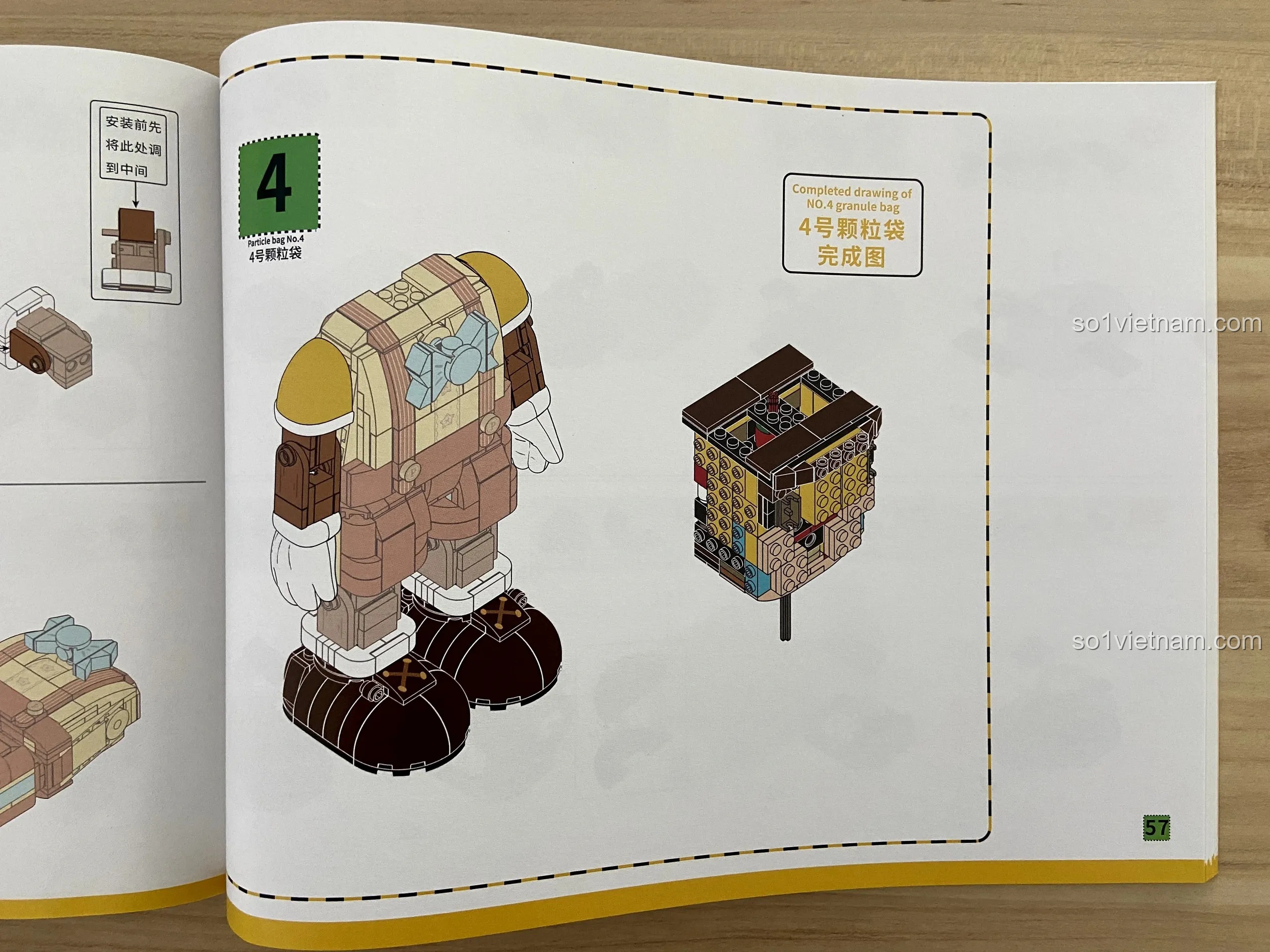 Hình ảnh hướng dẫn bước 4 lắp ráp tứ chi và 