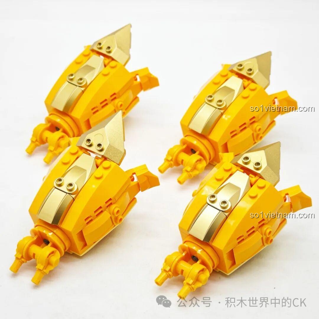 Bốn đốt thân đầu tiên của Rồng Vàng Keeppley K19908 đã được hoàn thành, thiết kế đối xứng và chắc chắn.