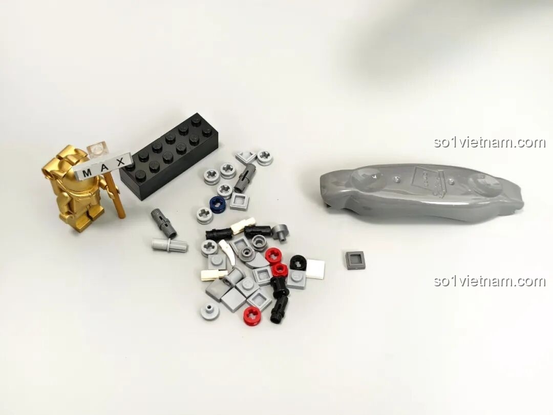 Các mảnh ghép chi tiết nhỏ và mảnh đúc khuôn của bộ Keeppley 23039 Mô hình máy bay cảnh báo sớm KJ-600