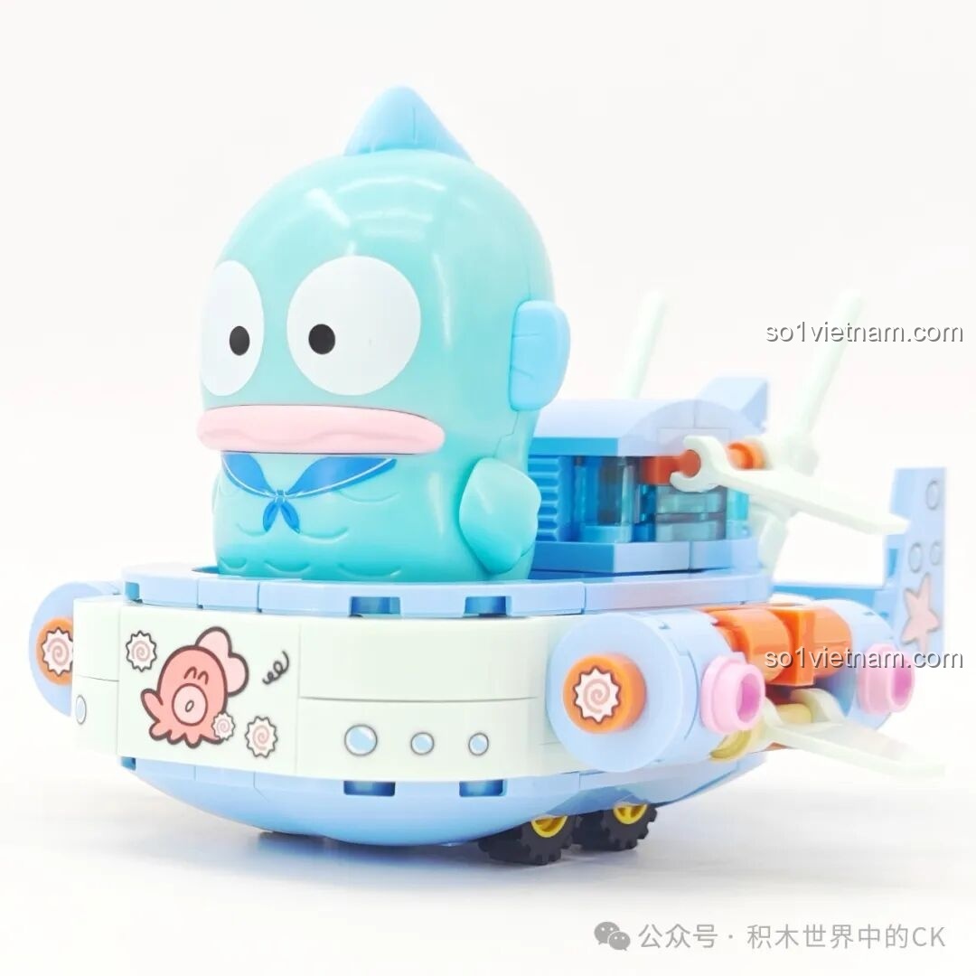 Toàn bộ 6 minifigures Sanrio Characters (My Sweet Piano, Pochacco, Hello Kitty, Hangyodon, Kuromi, My Melody) từ bộ TOP TOY TC1724.