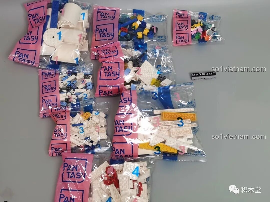 Các túi mảnh ghép của Pantasy 11014 Tuabin Gió Envision được phân loại theo từng bước, giúp việc lắp ráp dễ dàng hơn.