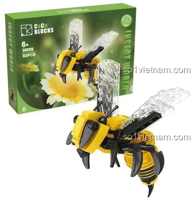 đồ chơi mô hình caco30009 CACO hình con ong vàng đen, rèn luyện kiên nhẫn cho Con trai 6 tuổi, hợp túi tiền.