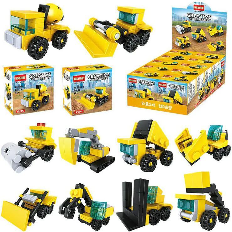 Bộ lắp ghép CACO 6034 Đội Xe Công Trình 10 Kiểu, đồ chơi mô hình xe công trình cho bé trai 6 tuổi, giá tốt, phát triển tư duy kỹ thuật.