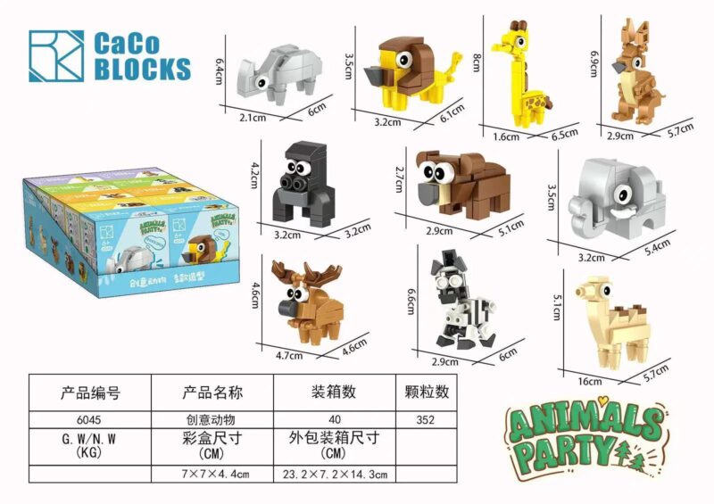 bộ đồ chơi Động vật rừng CaCo 6045 Bộ Lắp Ghép Động Vật Sáng Tạo cho bé 6 tuổi, giá tốt