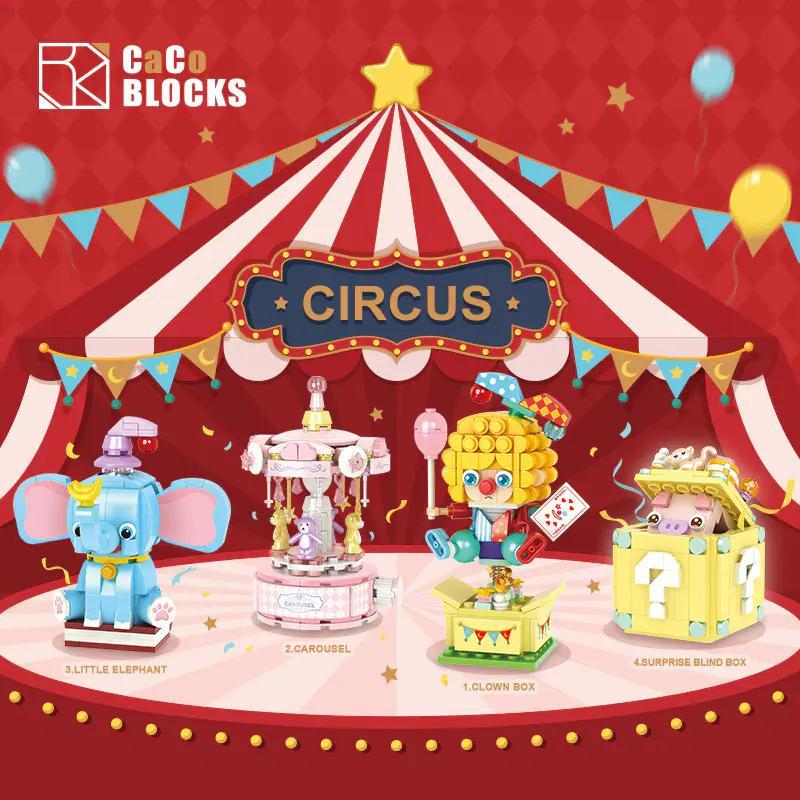 CaCo Blocks D022 bộ đồ chơi Rạp Xiếc 4 mẫu, cho bé gái 6 tuổi, giá tốt