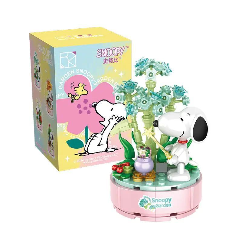 Chậu Cây Snoopy Vòng 4 CACO S025, bộ lắp ghép Snoopy Garden, mô hình Snoopy đáng yêu, 8 mẫu lắp được, 1210 mảnh, đồ chơi xếp hình cho bé gái 6 tuổi, Vườn Cổ Tích