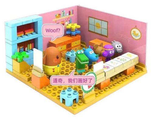 Bộ lắp ghép CaDA C31012 Hey Duggee Huy Hiệu Họa Sĩ với 59 mảnh ghép lớn, đồ chơi giáo dục cho bé 2 tuổi, giá rẻ.