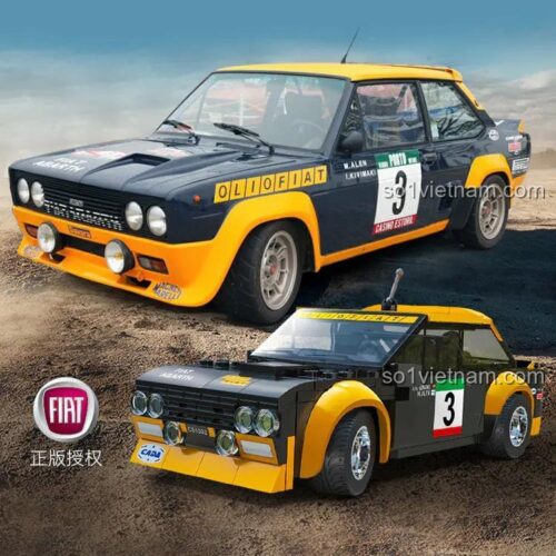 So sánh mô hình xe đua Fiat 131 Abarth CaDA C51092 và xe thật