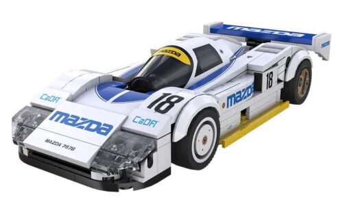 Bộ lắp ghép CaDA C55029 Xe đua Mazda 787B tỉ lệ 1:24, mô hình xe đua Le Mans huyền thoại màu trắng xanh, phù hợp bé trai 8 tuổi, giá tốt.