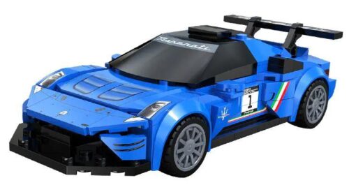 Mô hình xe đua Maserati GT2 màu xanh dương, tỉ lệ 1:24, bộ lắp ghép CaDA C55031, 240 mảnh, phù hợp cho bé 8 tuổi trở lên