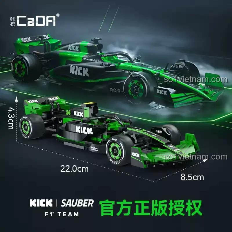 Xe F1 KICK Sauber C44-2024 Double Eagle C55032, mô hình tỉ lệ 1:24, chính hãng, chất lượng cao, phù hợp con trai 8 tuổi, giá hời