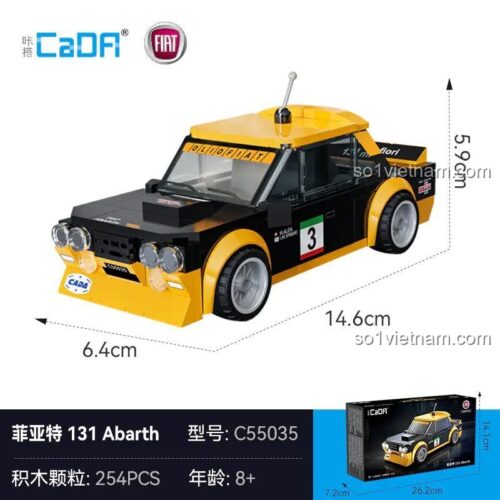 bộ đồ chơi Xe đua FIAT 131 Abarth, FIAT 131 Abarth Double Eagle, kích thước mô hình, kích thước hộp, cho con trai 8 tuổi, tiết kiệm
