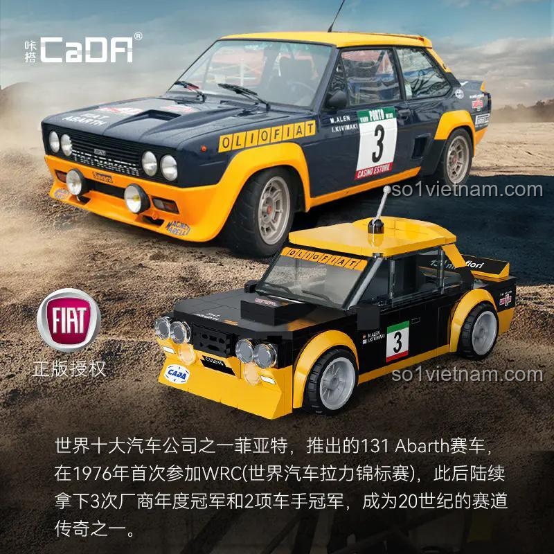 Xe đua FIAT 131 Abarth 55035, bộ lắp ghép Xe thể thao FIAT 131 Abarth CaDA, so sánh xe thật, cho con trai 8 tuổi, giá rẻ