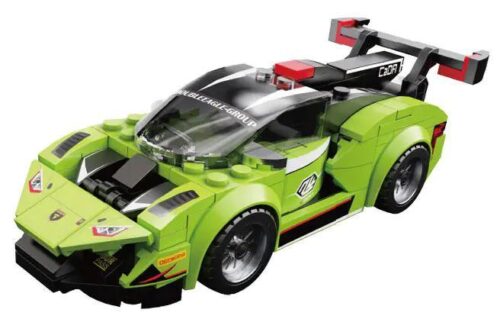 Mô hình Siêu Xe Cực Quang màu xanh lá, đồ chơi lắp ghép CaDA C55052 cho bé 8 tuổi, xe đua tốc độ cao