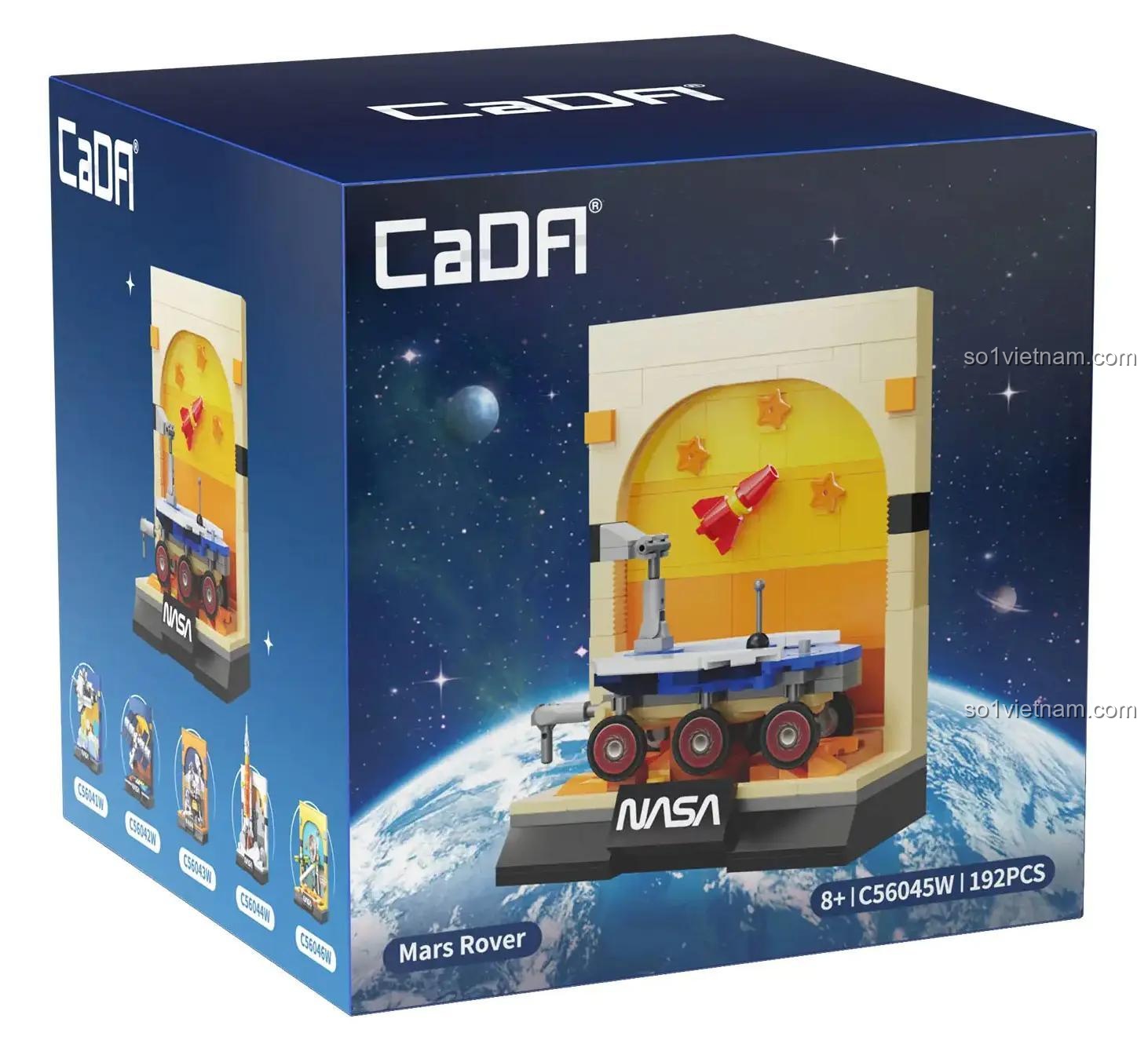 Hộp sản phẩm Xe Thăm Dò Sao Hỏa NASA C56045 của CaDA, 192 chi tiết, đồ chơi STEM cho bé 8 tuổi, giá tốt