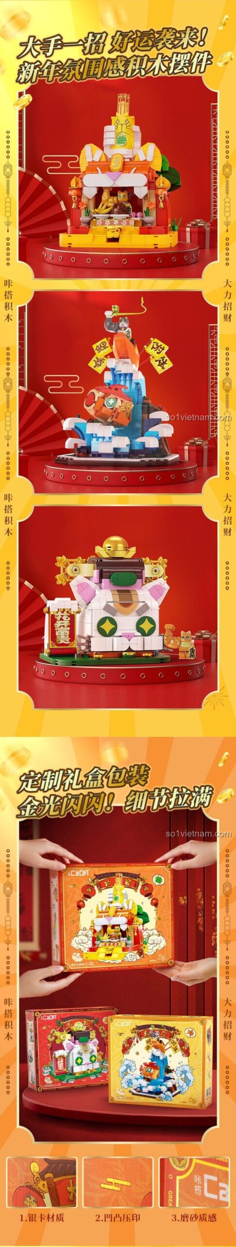 Mèo Thần Tài Double Eagle C59062 với 3 mẫu lắp ráp độc đáo, đồ chơi giáo dục cho trẻ 8 tuổi