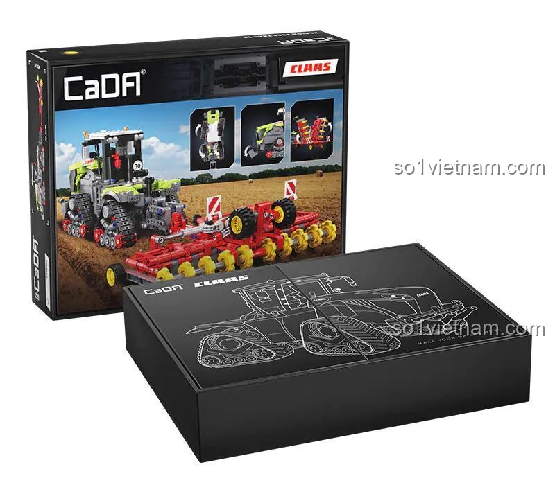 Hộp đồ chơi lắp ráp CaDA C65012 Máy Kéo Nông Nghiệp Bánh Xích, bộ xếp hình chất lượng cao, giá tiết kiệm cho bé trai.
