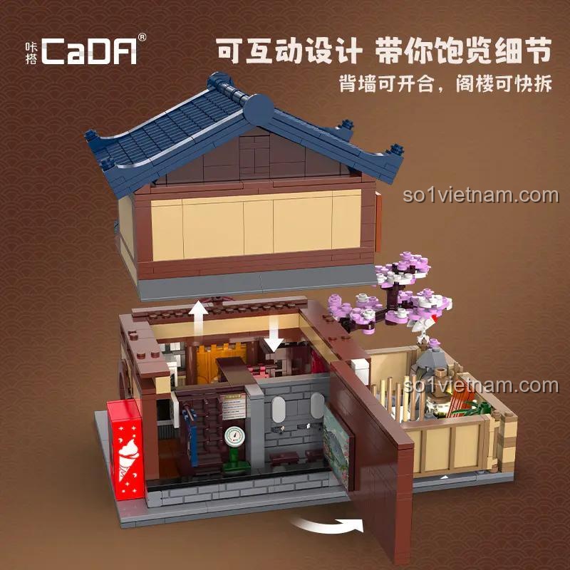 Minifigure nhà tắm truyền thống Nhật Bản CaDA C66012