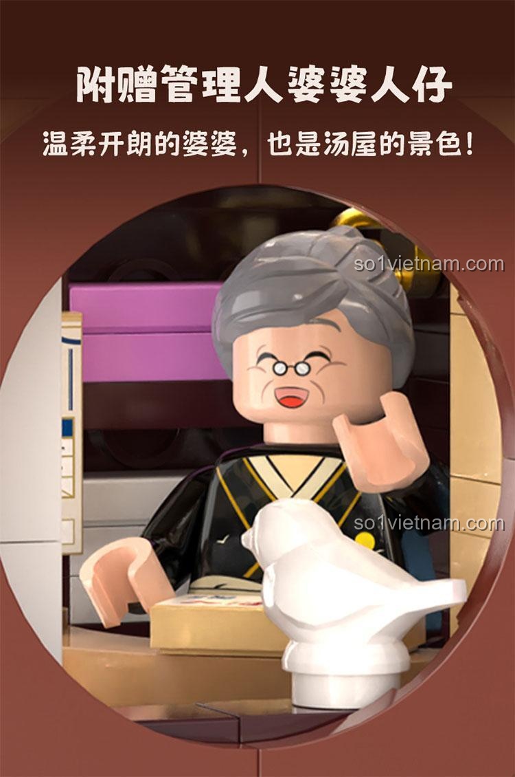 Mô hình nhà tắm truyền thống Nhật Bản CaDA C66012 với máy bán hàng tự động