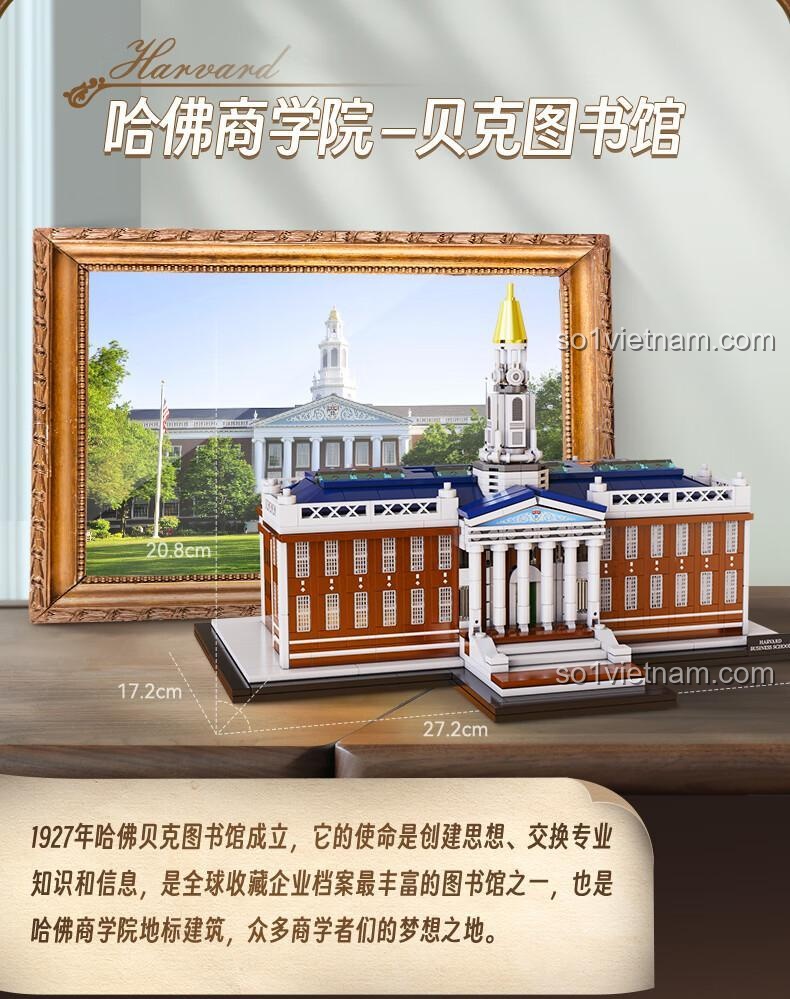 Chi tiết huy hiệu mô hình Trường Kinh doanh Harvard C66016