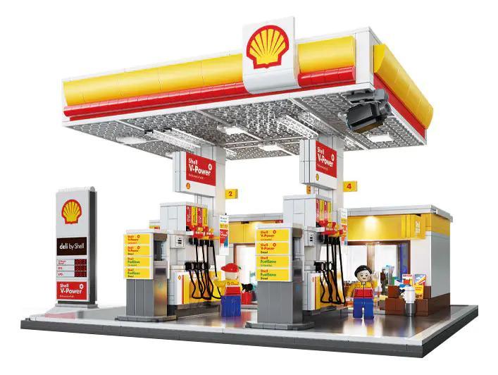 bộ lắp ghép Trạm Xăng Shell CaDA C66026 chất lượng cao, mô hình trạm xăng Shell chi tiết sống động cho con trai 14 tuổi, giá tốt