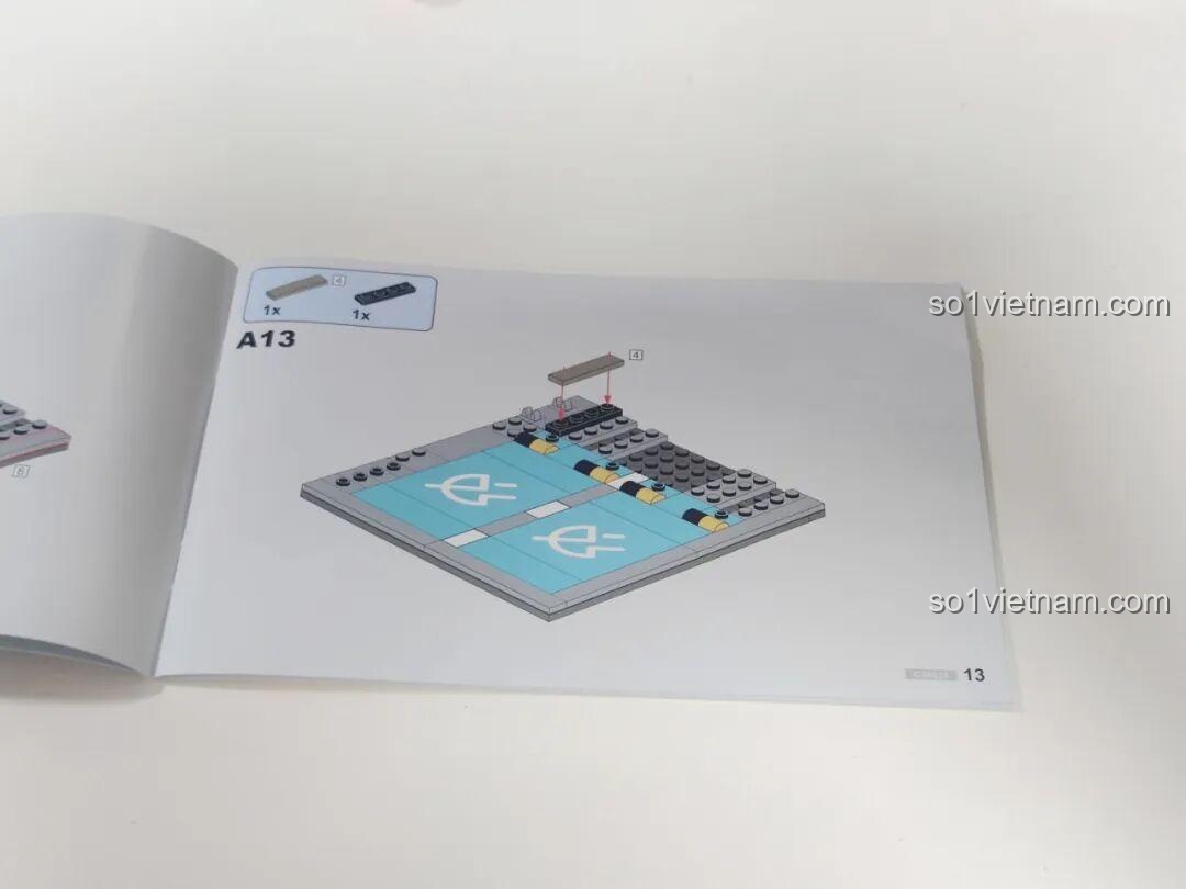 Hướng dẫn lắp ráp phần sàn và vị trí đỗ xe của Trạm sạc Shell C66029.