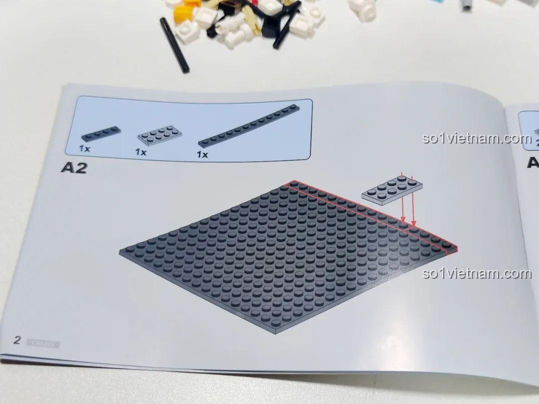 Hướng dẫn lắp ráp bước A2, viền cho tấm nền của Trạm sạc Shell C66029.