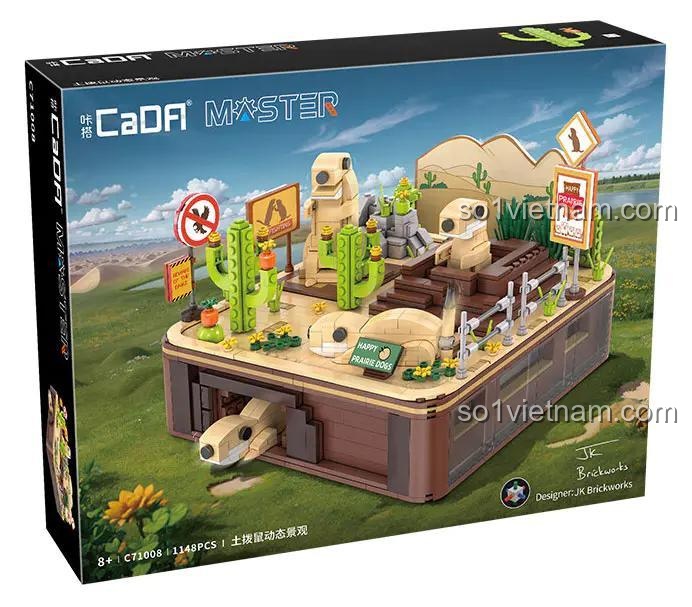 Hộp sản phẩm bộ lắp ghép CaDA C71008 Cảnh Quan Động Vật Chuột Đất