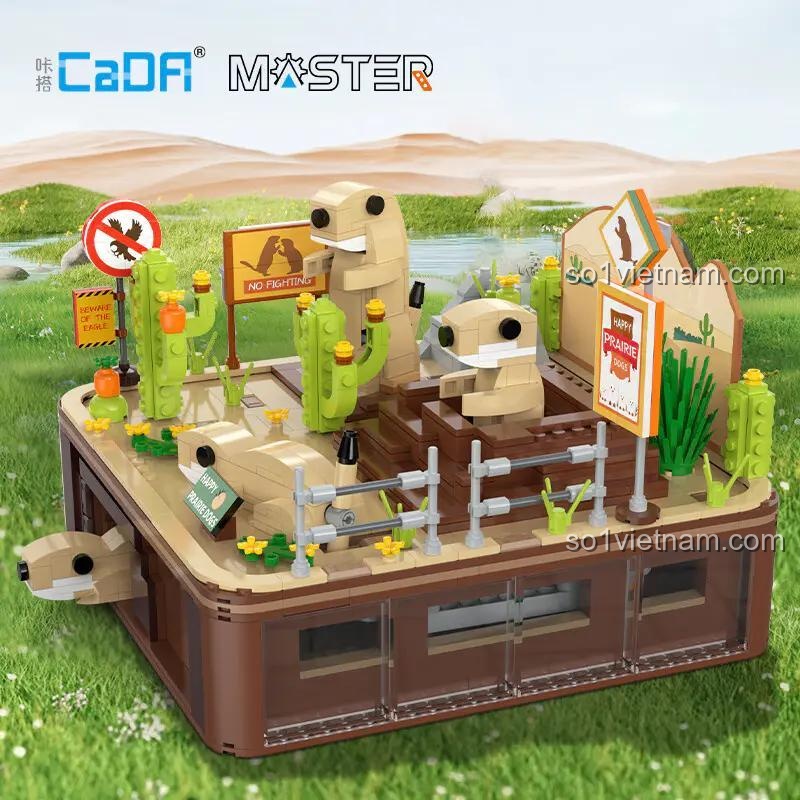 Mô hình chuột đất có thể vẫy đuôi trong bộ lắp ghép CaDA C71008 Cảnh Quan Động Vật Chuột Đất