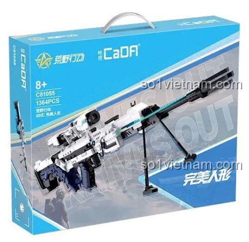 Hộp đồ chơi mô hình C81055, bộ xếp hình Súng trường khoa học viễn tưởng CaDA C81055, đồ chơi mô hình súng game Hoang Dã Hành Động, chất lượng cao, giá rẻ cho bé trai.