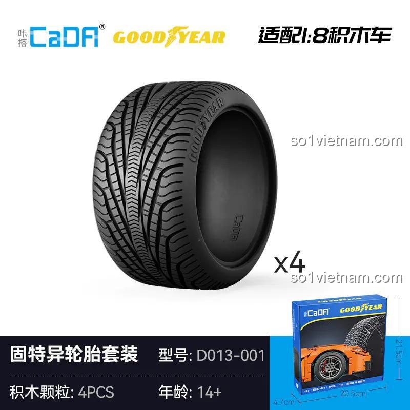 Chi tiết Bộ Lốp Goodyear Tỉ lệ 1:8 CaDA D013-001