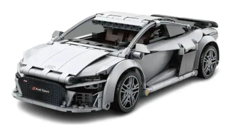 Bộ lắp ghép Audi R8 C57012, xe thể thao màu xám, đồ chơi mô hình Technic cho bé trai 14 tuổi, giá tốt